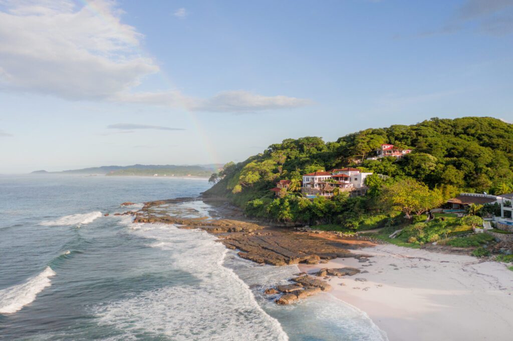 view of playa rosada at Rancho Santana beach resort