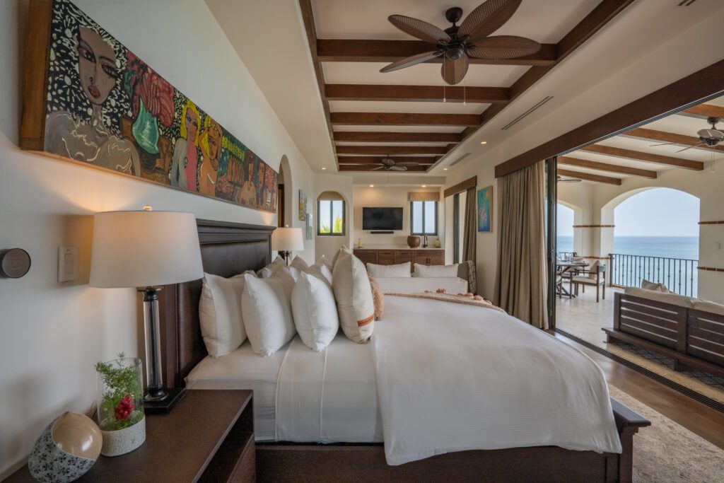 View of the guest bedroom in Villa Cielo at Rancho Santana