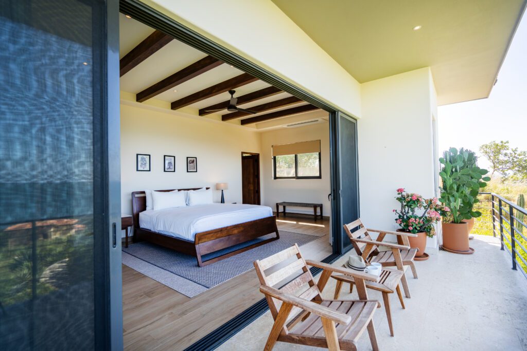 View of the bedroom at Casa Pomerelle at Rancho Santana