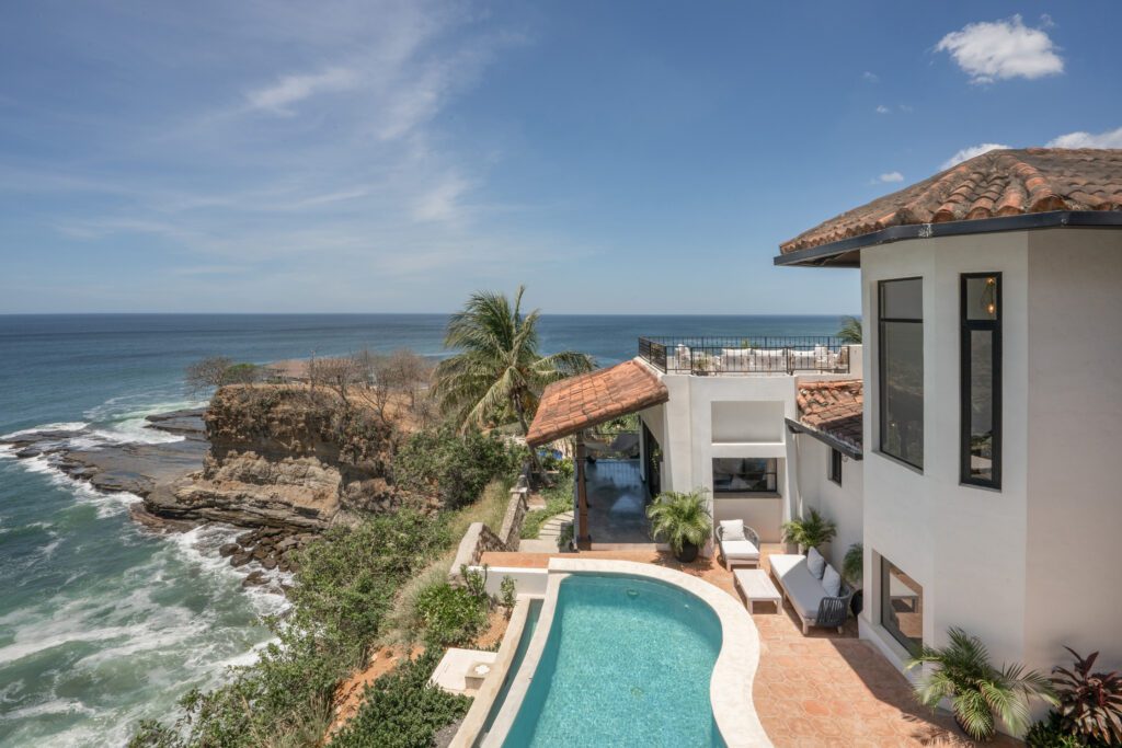 View of Villa Paraiso, oceanfront home at Rancho Santana