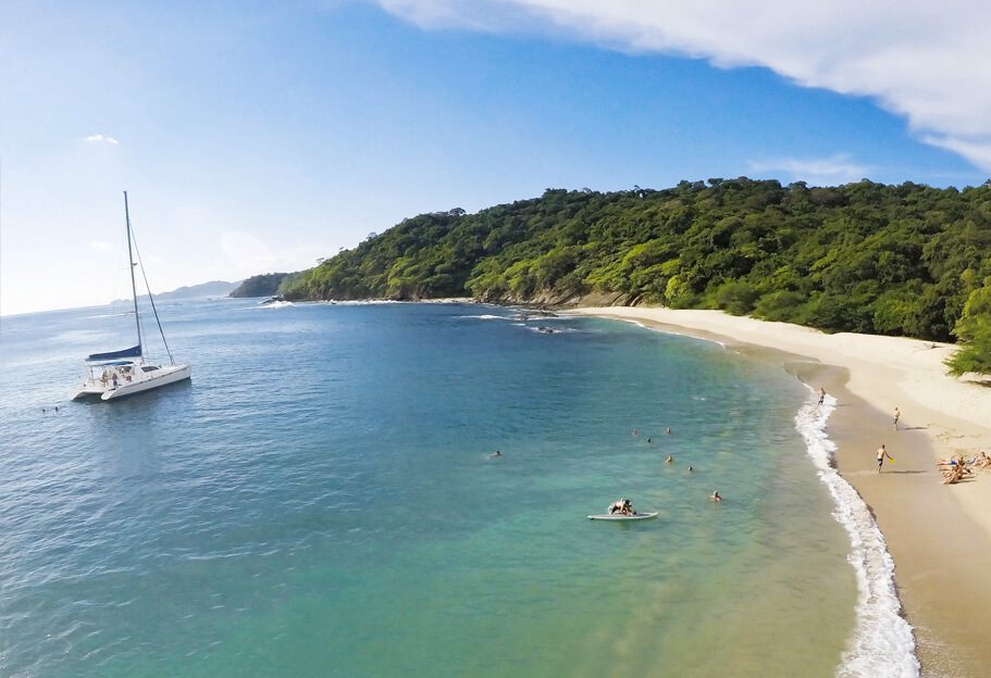 luxury catamaran on the pacific coast of Nicaragua