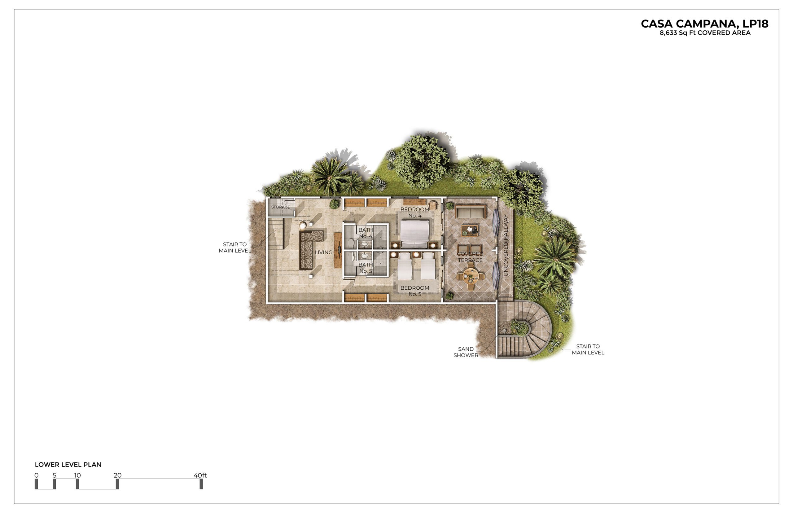 floorplan casa campana, lower level