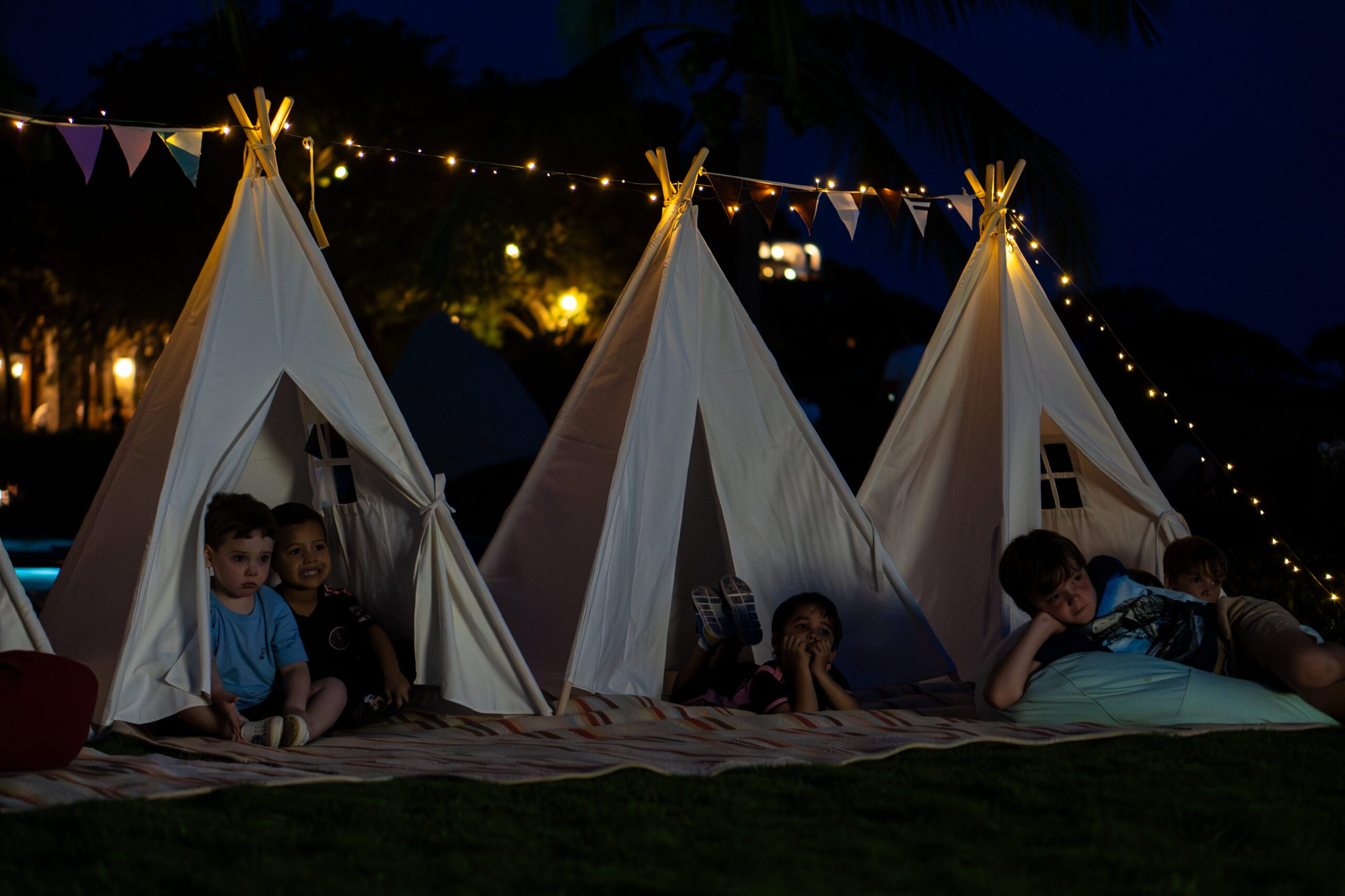 movie teepee night at Rancho Santana