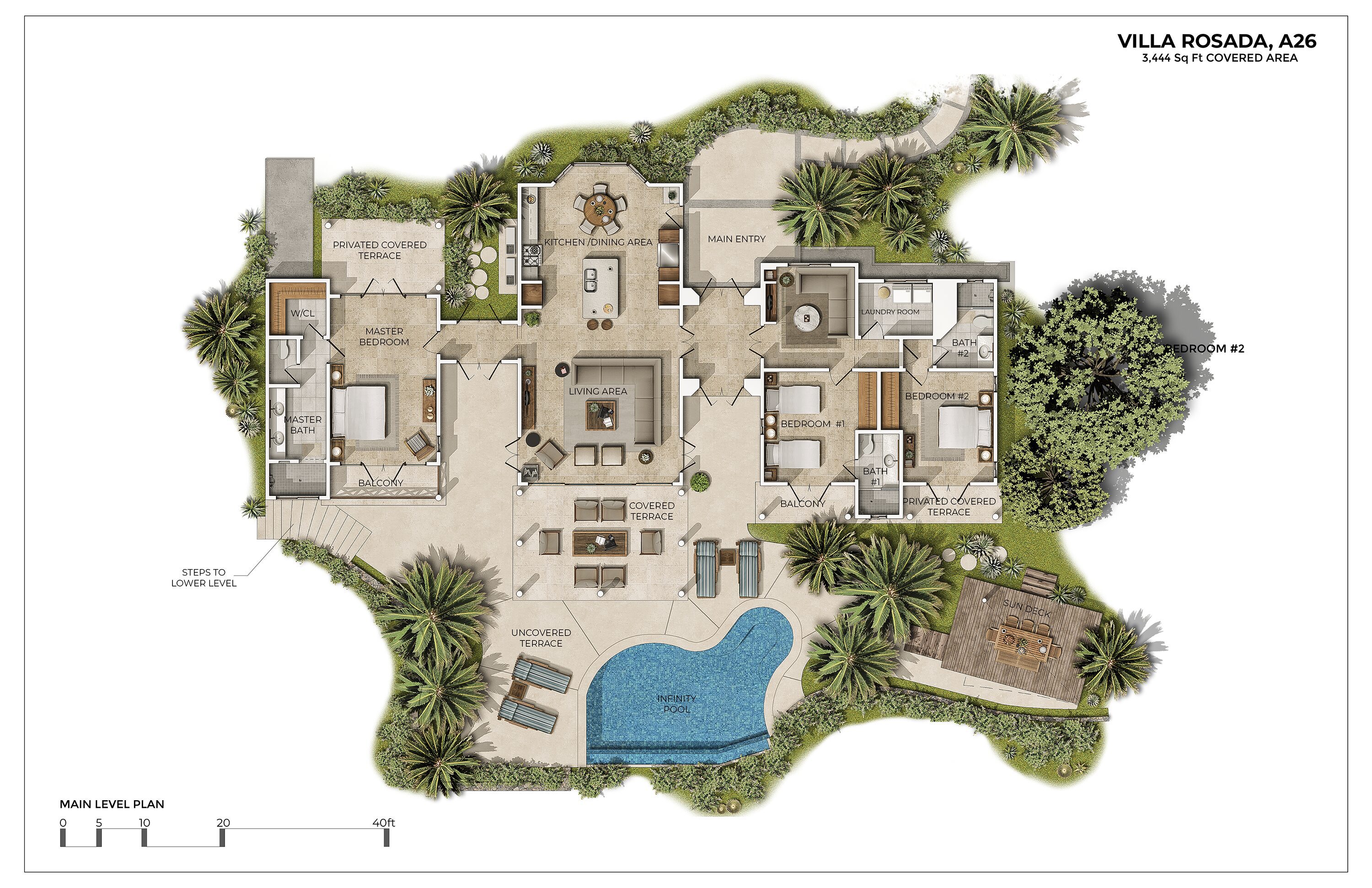 Villa Rosada - Floor plan 1