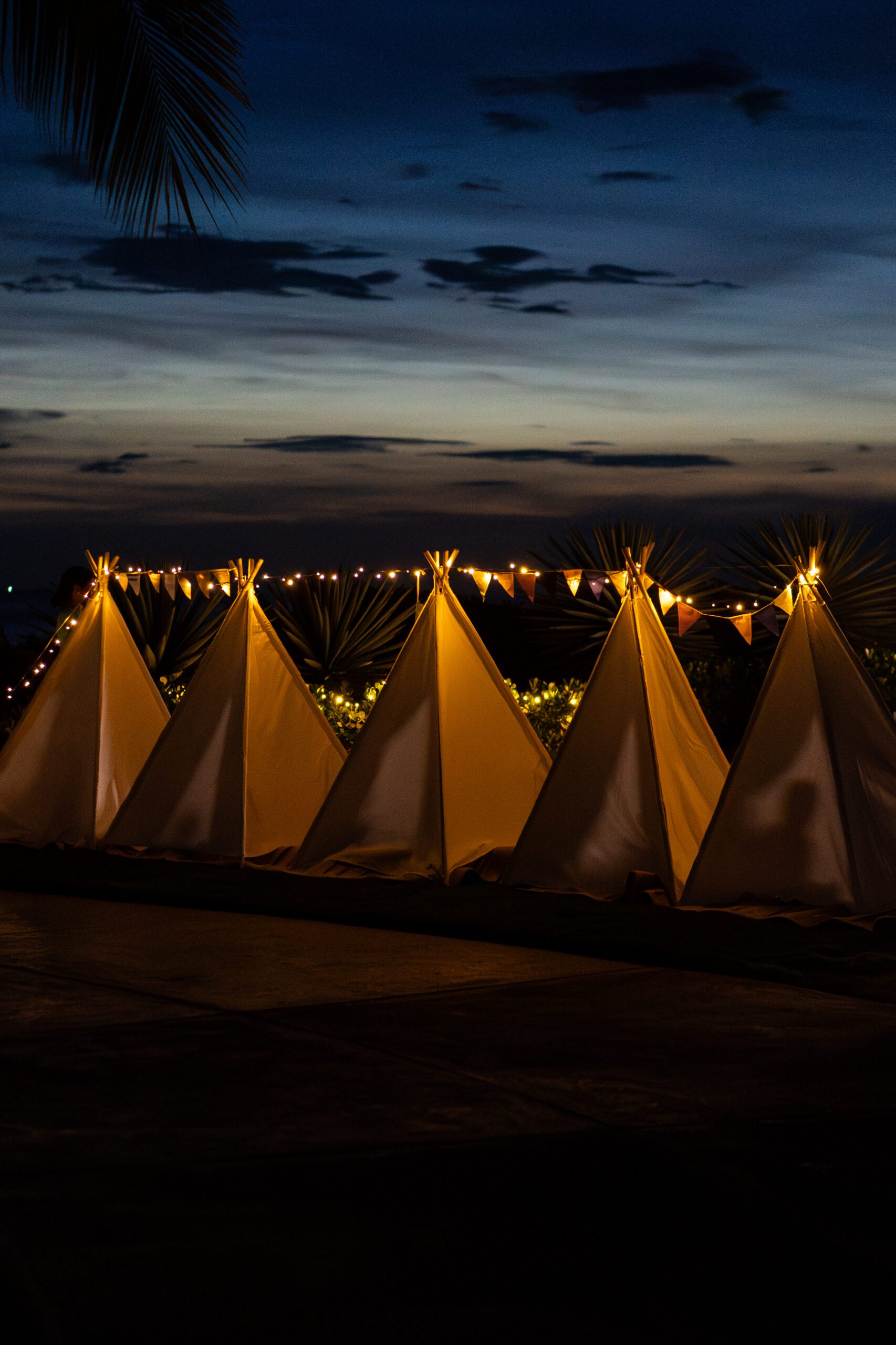 View the the monthly teepee movie night at Rancho Santana