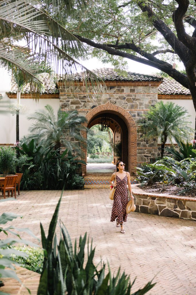 Women entering the Inn at Rancho Santana