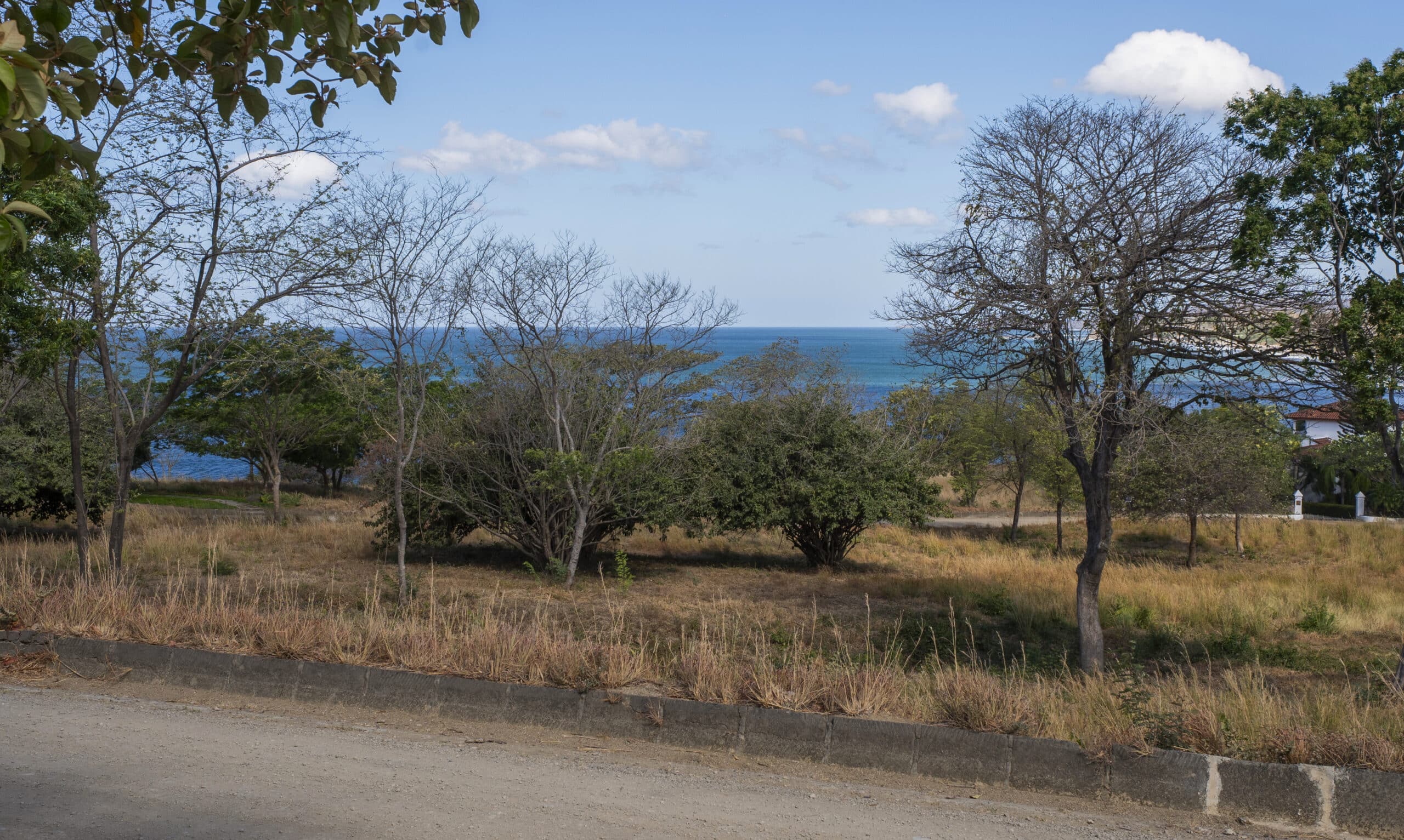 http://A%20coastal%20landscape%20with%20dry%20grass,%20scattered%20trees,%20and%20shrubs%20in%20the%20foreground%20near%20Lot%20F8,%20a%20dirt%20road%20along%20the%20edge,%20and%20the%20blue%20ocean%20visible%20in%20the%20background%20under%20a%20partly%20cloudy%20sky.